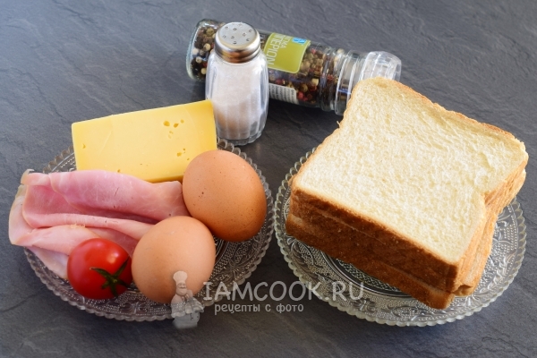 Ингредиенты для яйца в хлебе в духовке