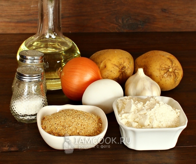 Ингредиенты для картофельных котлет в духовке