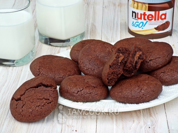 Рецепт шоколадного печенья с начинкой из Нутеллы