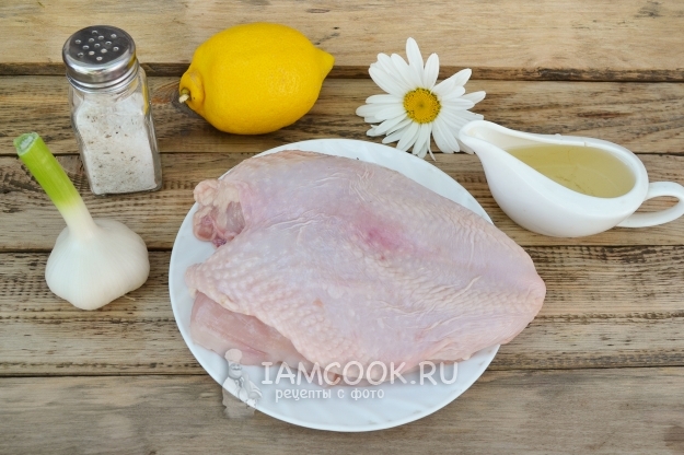 Ингредиенты для сочной куриной грудки на мангале