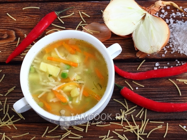 Постный суп с вермишелью и картошкой — рецепт с фото пошагово