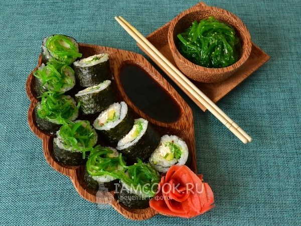 Роллы с чукой (Хияши Вакаме) — рецепт с фото пошагово