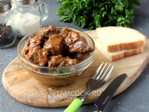 Тушеная телятина с подливкой — рецепт с фото пошагово