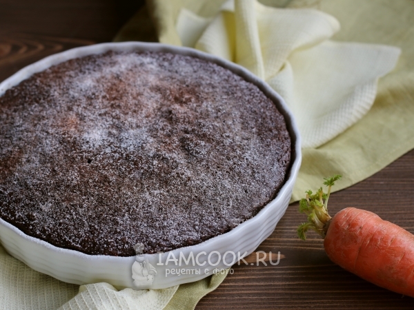Морковный пирог с какао — рецепт с фото пошагово
