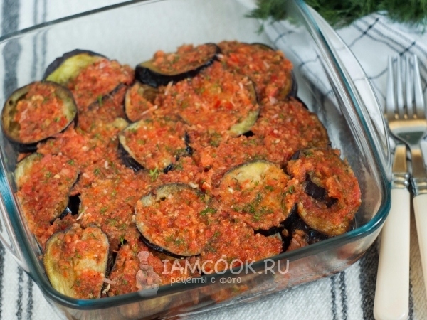 Жареные баклажаны в томатном соусе — рецепт с фото пошагово