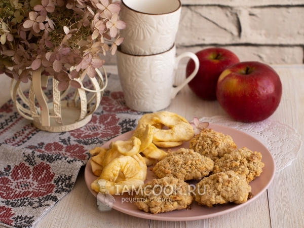 Печенье с сушеными яблоками — рецепт с фото пошагово