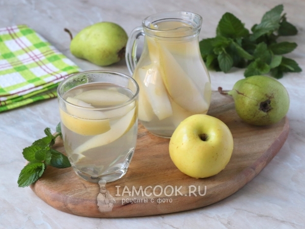 Компот из яблок и груш — рецепт с фото пошагово