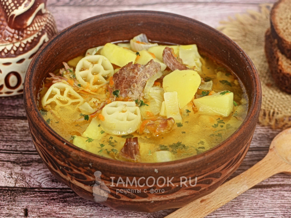 Суп из свиной тушенки — рецепт с фото пошагово