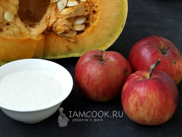 Ингредиенты для яблочно-тыквенного пюре на зиму