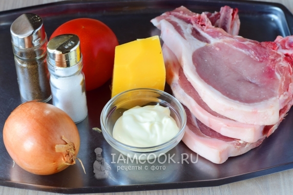 Ингредиенты для мяса по-французски без картошки в духовке