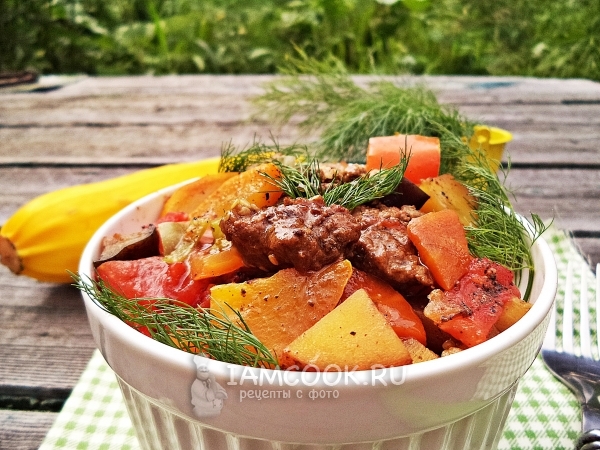 Рецепт овощного рагу с фаршем и кабачками