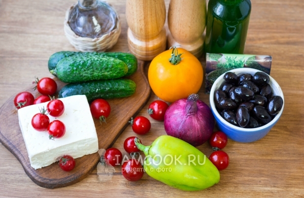 Ингредиенты для классического «Греческого» салата