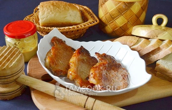 Фото свинины в медово-горчичном соусе в духовке