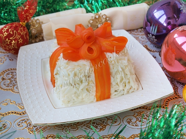 Салат "Подарок", пошаговый рецепт, фото, ингредиенты - Elena F.