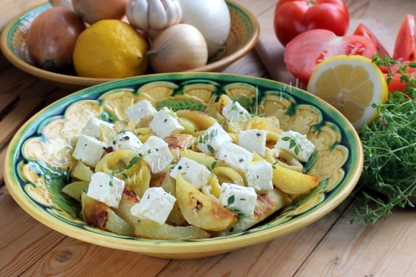 Рецепт картофеля с сыром по гречески