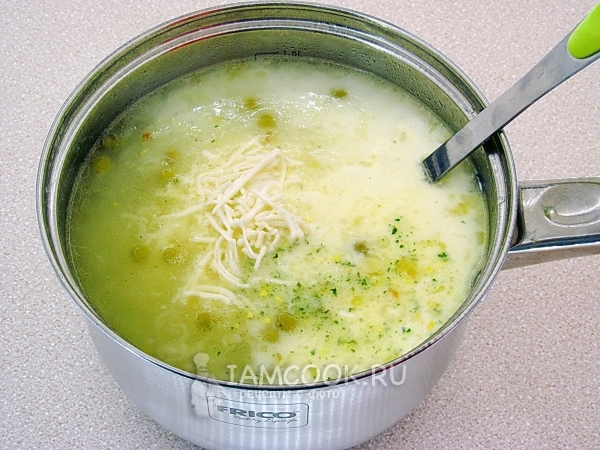 Суп с плавленным сыром