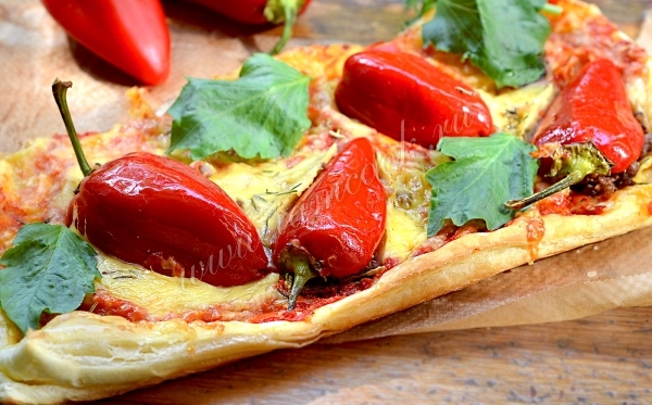 Пирог-пицца с болгарским перцем — рецепт с фото пошагово