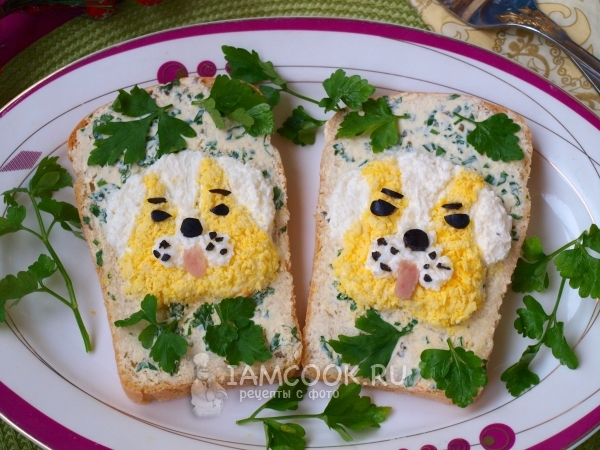 Фото новогодних бутербродов «Собачки»