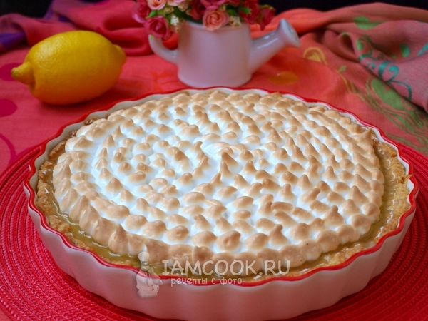 Фото лимонного пирога с меренгой