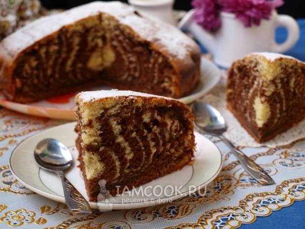 Пирог Зебра - простой Рецепт от Бабушки Эммы