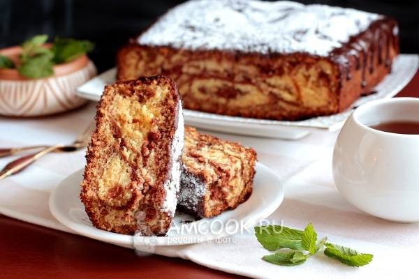 Восхитительный торт «Зебра» в мультиварке: рецепт с фото