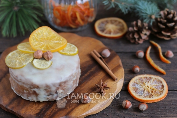 Рецепт пирога рождественский с сухофруктами и орехами