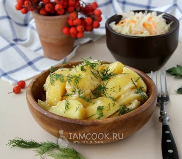 Тушеная картошка в сметане - рецепт с фото и описанием