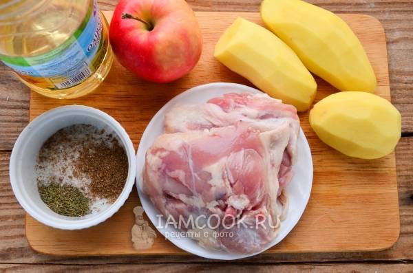 Свинина с яблоками в духовке рецепт с фото пошагово