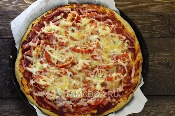 Фото пиццы на кефире без дрожжей