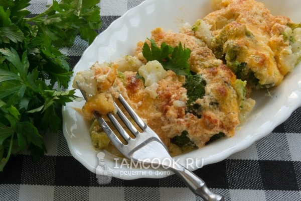 Фото цветной капусты и брокколи, запеченных в духовке