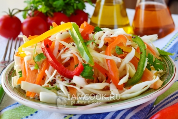 Фото салата с капустой, морковью и уксусом