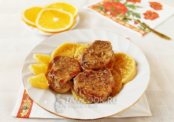 Фото свинины с апельсинами в духовке
