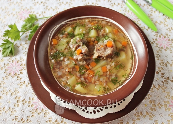 Фото гречневого супа с мясом