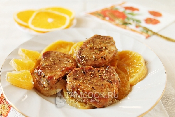Рецепт свинины с апельсинами в духовке