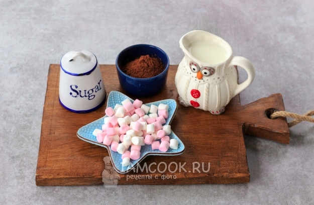Ингредиенты для какао с маршмеллоу