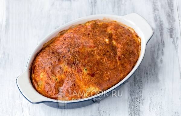 Омлетные кексики с овощами, сыром и колбасой