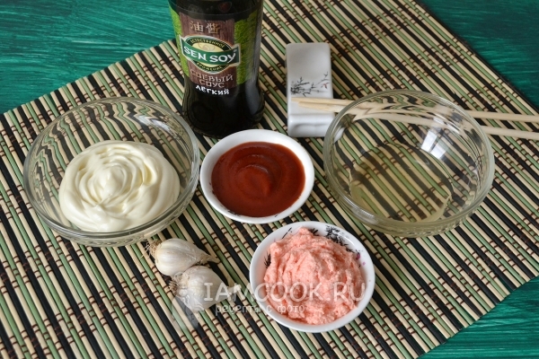 Ингредиенты для спайси соуса для роллов в домашних условиях