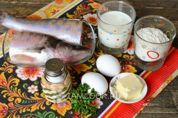 Ингредиенты для рыбного суфле, как в садике