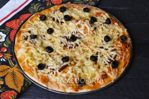 Быстрое тесто для пиццы с сухими дрожжами — рецепт с фото
