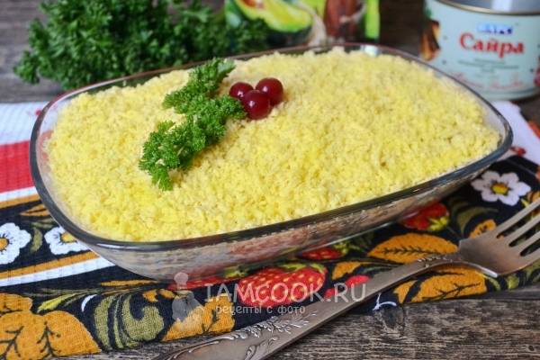 Салат «Мимоза» без картошки и моркови — рецепт с фото пошагово