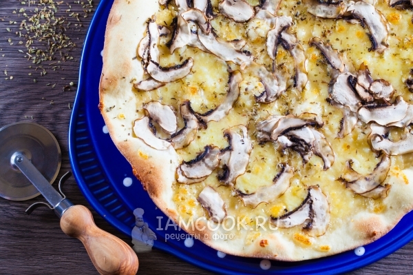 Фото пиццы с шампиньонами и сыром