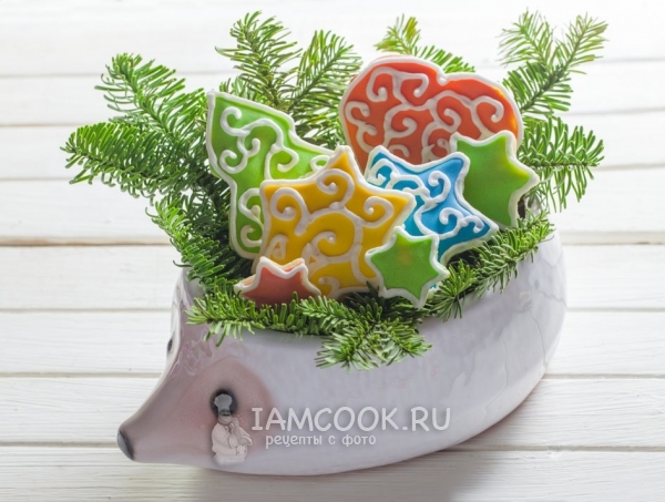 Фото рождественского печенья с глазурью