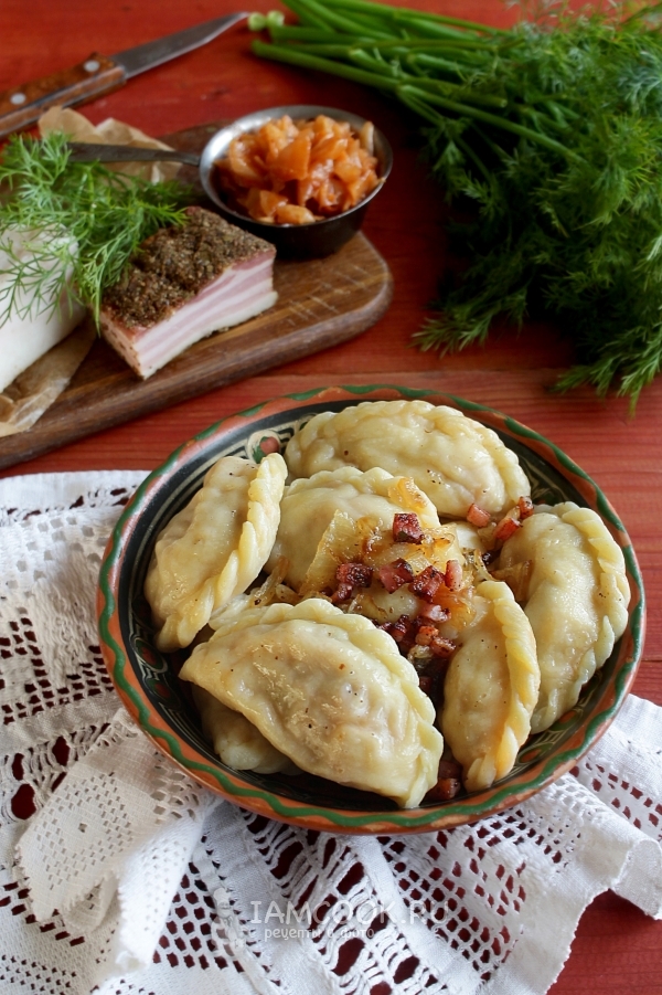 Вареники с салом и картошкой рецепт с фото пошагово