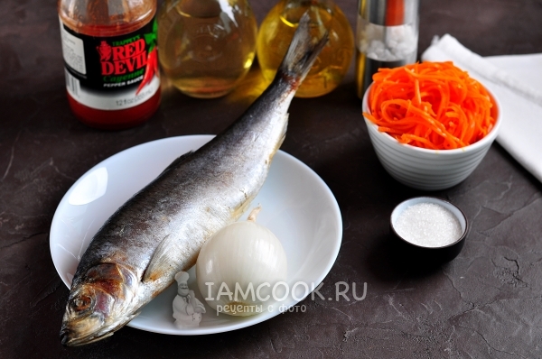 Ингредиенты для хе из селедки по-корейски с морковью в домашних условиях