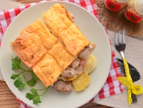 Курица с картошкой в майонезе в духовке – рецепт с сыром