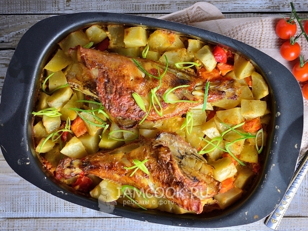 Рыба с картошкой и майонезом в духовке, рецепт с фото
