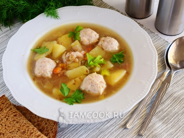 Гречневый суп с фрикадельками, рецепт с фото