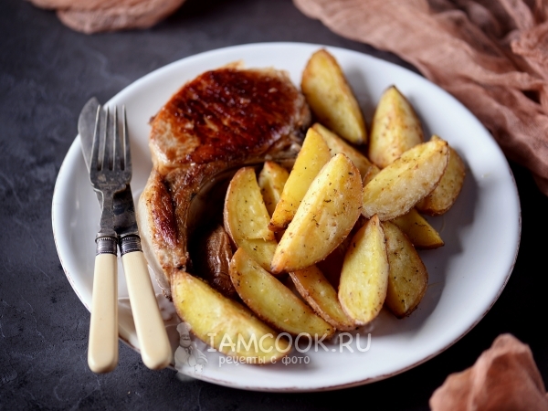 Картофель по-деревенски с чесноком, с корочкой, рецепт в духовке | Простые рецепты с фото