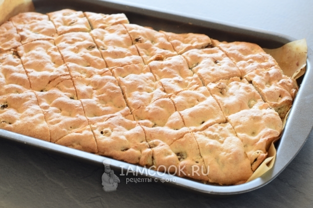 Вкусное печенье «Мазурка» с грецкими орехами и изюмом