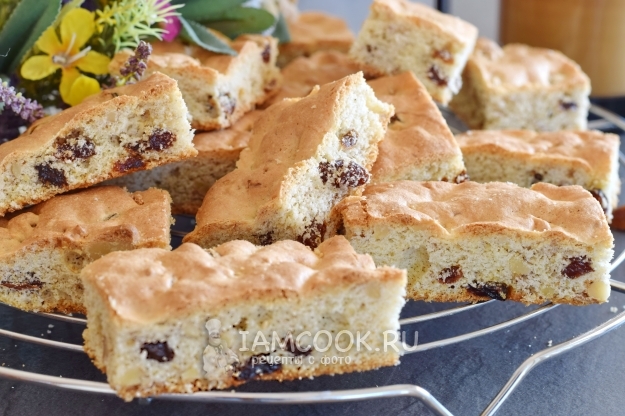 Рецепт печенья «Мазурка» с грецкими орехами и изюмом